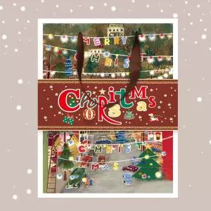 크리스마스 풍경 쇼핑백 (10개 1세트)종이 종이백 봉투 고급 디자인 선물용가방 포장케이스