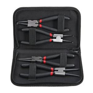 4Pcs Circlip 플라이어 세트 7 ''긴 코 Staight Bent Plier 내부 외부 고정 스냅 링 리무버 도구