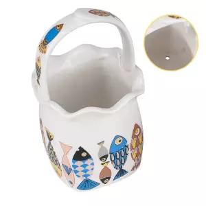 손잡이 도자기 수저통-대 약6.8x15.5cm 물고기 꽂이 정리함 도기 가정용 예쁜 인테리어