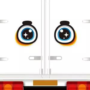 왕눈이14 고휘도반사 대형 차량스티커 280x315mm졸음방지 자동차 용스티커 이스티커 모양 하이빔 육각 화물