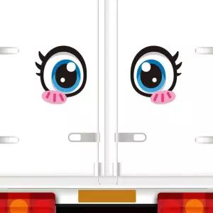 왕눈이15 고휘도반사 대형 차량스티커 280x317mm졸음방지 자동차 용스티커 이스티커 모양 하이빔 육각 화물