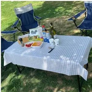 [골드스마일]PVC 테이블보 체크브라운 6인용 방수
