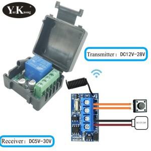 리모컨 스위치 리시버 DC12V-24V 원격 송신기 외부 단추 설치 1527 PCB 보드 DC5V-30V DC12V 14V 24V