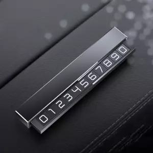 차량용 야광 주차번호판 슬라이드형 연락처 알림전화 자동차 안전 핸드폰 용판 정보 인식 안내 관리 부착