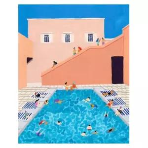 (OH) OH-M 명화 유화그리기 A-279 수영장 전경 40x50팝아트 홈인테리어 그림그리기세트 액자만들기 셀프페