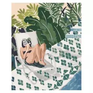 (OH) OH-M 명화 유화그리기 A-281 선베드에 누워 40x50팝아트 홈인테리어 그림그리기세트 액자만들기 셀프