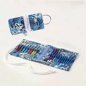 뜨개질공예 코바늘 보관 정리 필통형 천 파우치