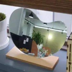 화장대 노프레임 아크릴 거울 1개스탠드 미용 탁상 테이블