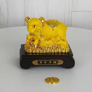 데일리데코 황금복 돼지가족-소 인테리어소품 저금통카페 집들이선물 개업 장식 카페품 거실품 침실품 장식