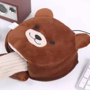 [골드스마일]브라운 베어 USB 온열 인형 마우스 패드 손목 쿠션 온열데스크매트