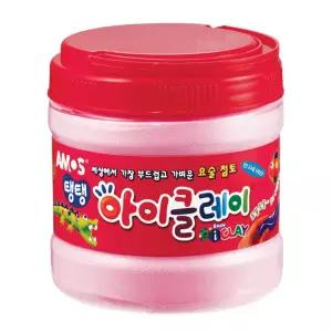 아모스 탱탱 아이클레이 대용량 버킷 400g (분홍)도우 점토놀이 공작완구 찰흙