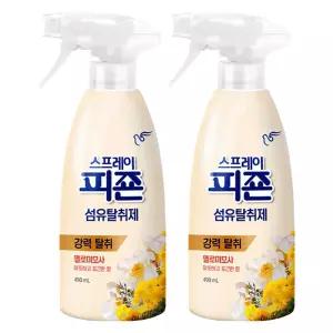 스프레이 피죤 섬유탈취제 옐로미모사 490ml X 2개옷장냄새제거제 옷걸이 소취제 옷장용 용제 의류