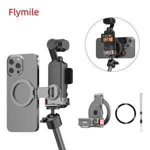 DJI호환 Osmo Pocket 3용 금속 텔레프롬프터 홀더  콜드슈 호환 어댑터가 있는 카메라 마그네틱 브래킷  3