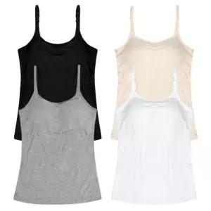 심리스 모달 여성브라 캐미솔런닝 나시 브라탑 캡런닝 이너끈 슬립 기본 끈나시