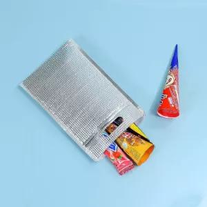 지퍼 손잡이 은박 보냉 봉투 15p 식품 포장 보온 백팩 지백 일회용백 아이스크림백 마카롱보냉백 빙과류보