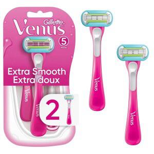 GILLETTE VENUS EXTRA SMOOTH GREEN 일회용 여성용 면도기, 2개입