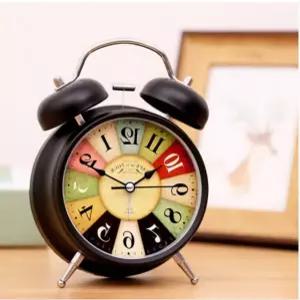 레트로 무소음 자명종 알람시계 탁상용 빈티지 인테리어 원형 시계