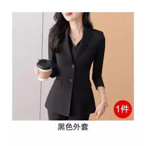 여성용 정장세트 여성 여자용 정장 카키색 봄가을 오피스룩팬츠 긴팔세트 여자CH3