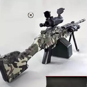 총 게임 배그좋은총 수정탄 전동건 연사 밀리터리 m249 젤리탄 서바이벌 반동 레트로게임기