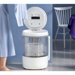 투명 미니 세탁기 원룸 소형 수건 속옷 양말 1인 가구 자취생 간편 세척 아기옷 빨래 기계 캠핑 기숙사 공간절약