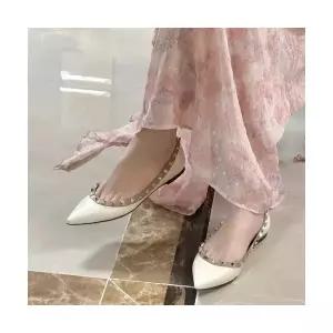 여성용 스트랩힐 양가죽 클래식 가죽 구두 펌프스 소프트 메리제인 플랫 슈즈 CH5