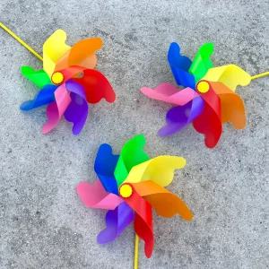캠핑용 무지개 대형 바람개비 만들기 어린이 야외 정원 인테리어 장식 소품