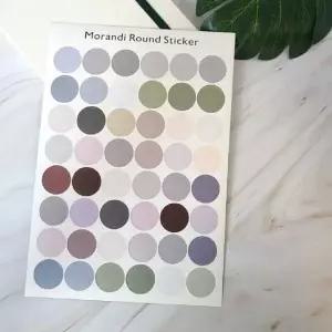 모란디 컬러 데코 원형 스티커 다용도 다이어리