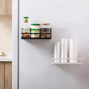 자석 냉장고 선반 측면 수납 공간 활용 주방 정리 부착식 스틸 랙
