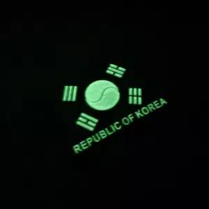 군인용품 태극기 와펜 야광 실리콘 패치