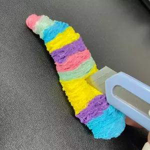 ASMR 촉감놀이 파스텔 찐득볼 끈끈이 테이프공 6cm