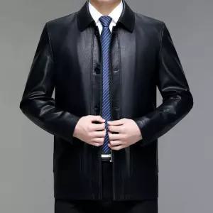 남자 단정한 항공 점퍼 고급 리얼 가죽 재킷 양 추동 코트 루즈핏 빅사이즈 DUCHI4