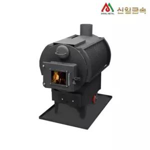 장작나무 화목난로 SL-130M 40평 두꺼운 철판 주물 로스톨 공장 업소용 땔감 난로