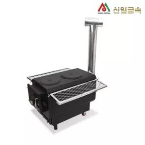 장작나무 화목난로 SL711 주물 로스톨 불멍 공장 실내용 냄비 화구 난로