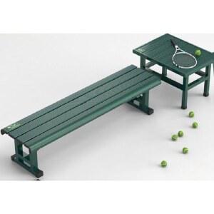 테니스장 야외벤치 탁자 테라스 공원 발코니 일체형 경기장 테이블AY 다크그린 테이블 철제 펜션 실외 휴식의자