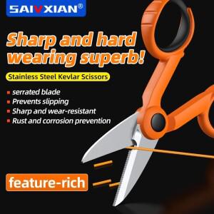 SAIXIAN 광섬유 도구 케블라 아라미드 가위 스트리핑 손 전기