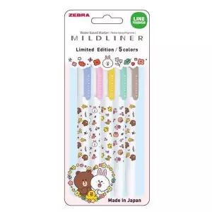 마일드라이너 라인프렌즈 5색세트 사무용품