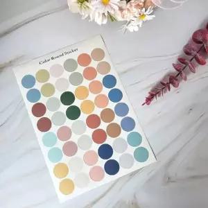 [셀러에이드]스티커 다용도 데코 다이어리 원형 컬러라운드 컬러