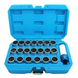 자동차 정비 락너트 세트 리무버 락볼트 제거 공구 휠 분해 타이어 제거기 렌치 교체 고정