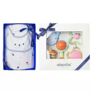 [갤러리아] (압소바출산,백일옷,바디슈트)베베무소바디슈트+5종딸랑이세트(A13-10635SET)