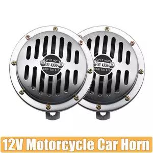 후진벨 화물차 백부져 바이크 오토바이 크롬 라운드 슬롯 그릴 자동차 커버 스피커 12V 320Hz 240Hz 혼다
