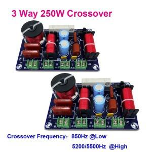 3방향 250W 주파수 분할기  DIY 스피커 필터  회로 트레블 미디엄 베이스 하이파이 스테레오 오디오 크로스