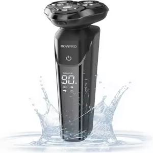 남성용 전기 면도기 방수 충전식 무선 - Type-C 1H 고속 충전 IPX7 습식/건식 로터리 여행 잠금 기능