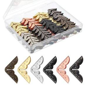 스크랩북 제작을 위한 120PC 책 코너, 메탈 커버 노트북 빈티지 앨범 프로텍터 사진 교과서, 내구성과 코너