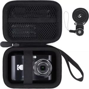바발 for KODAK PIXPRO 친화적인 줌 FZ55/FZ45/FZ43 16MP 디지털 카메라 하드 캐리 저장 케이스(전용 블랙
