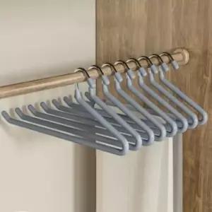 [생활] 논슬립 바지걸이 10p 그레이 옷걸이 고급 코팅형