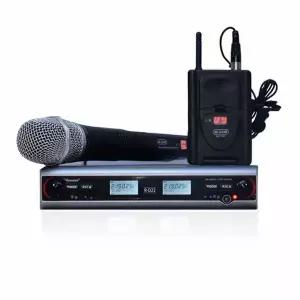강의용 공연용 무선 마이크 송수신기 2채널 휴대용 숲 방송 강의