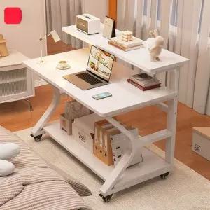 이동식 컴퓨터책상 노트북 오크 우드 조정 조립