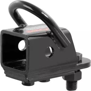 CURT 45006 볼트온 2인치 ATV UTV 트레일러 히치 리시버 어댑터 글로스 블랙 파우더 코트