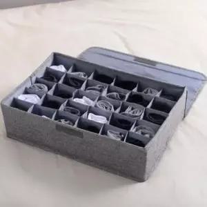 [생활] 속옷 양말 정리용 칸막이 보관함 뚜껑 포함 서랍형 수납 케이스