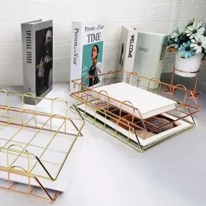 [셀러에이드]트레이 서류 로즈골드